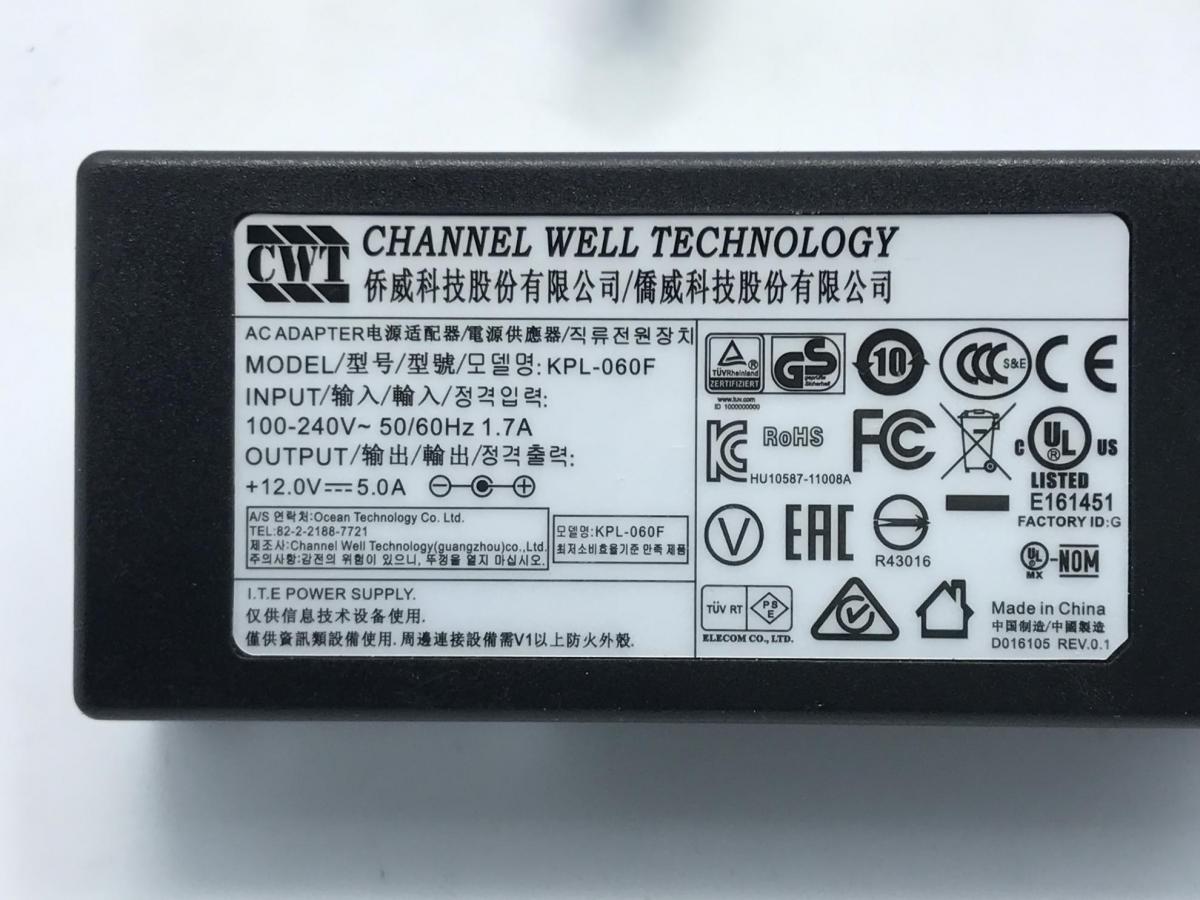 原装正品CWT侨威KPL-060F 一款值得信赖的工业级12V 5A 60W电源适配器